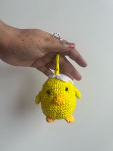 Crochet Chick Keychain