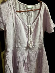 Lavender Cotton Linen Top