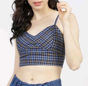 Unused Blue Crop Top
