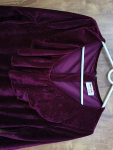 Brand new burgundy Velvet Jumpsuit