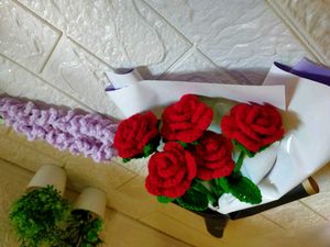 Crochet Rose 🌹🌹🌹 Bouquet 💐💐