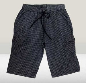 Men's Checkered Navy Blue Shorts
