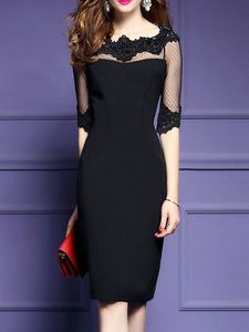 Elegant Black Sheath Dress