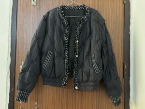 Black Korean Quilted Jacket