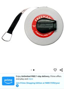 Yorker Fibreglass Measuring Tape 15M