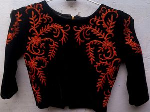 Festive wear Long Ethnic Skirt With Velvet Crop To