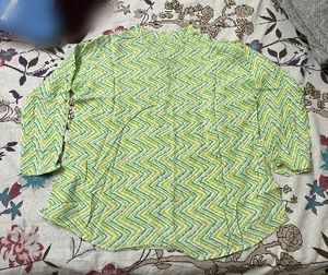 Green Cotton Short Kurti