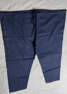 Women Blue Cotton Striped Printed Kurta Set