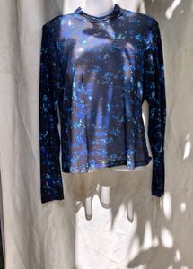 21510. Blue Patterned Top