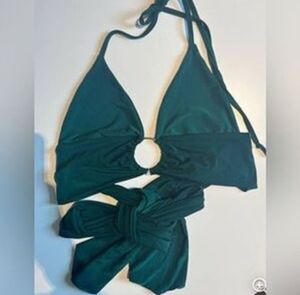 Teal Halter Crop Top