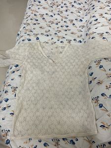 Georgette Off White Top