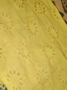 Yellow Eyelet Dress