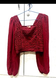 Puff Sleeves Crop Top