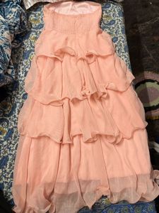 Savana Pink Ruffle Layered Dress
