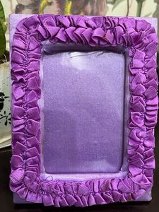 Cute Purple Photoframe With Frill Detail