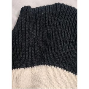Black and Cream Colour Woolen Skater Skirt
