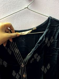 Elegant Black Printed Kurta