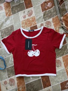 Bonkers Corner Cherry Red Top With Tag