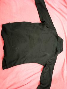 Black Button-Down Top
