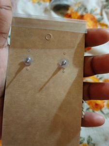 Parv Purple Stone &amp; Pearl Drop Earrings
