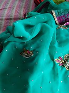 Emerald Party Wear Saree
