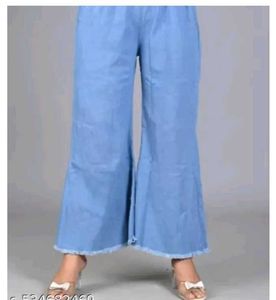 Denim Wide Leg Palazzo Pants