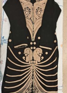 Party Wear Suit With Heavy Golden Emb