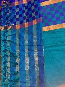 Blue Silk Cotton Saree