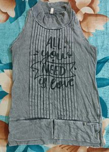 Gray Graphic Tank Top