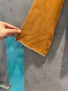 Mustard Yellow Pearl Embellished Top🌸🌸🌸