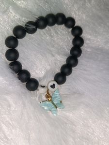 Black Bracelet With Butterfly 🦋charms