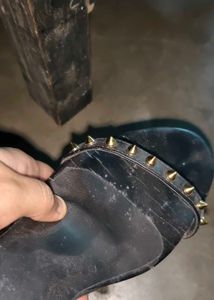 Spiked Black Heels