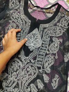 Elegant Black Georgette Kurta