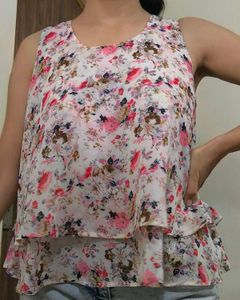 Floral Pink Flowy Top