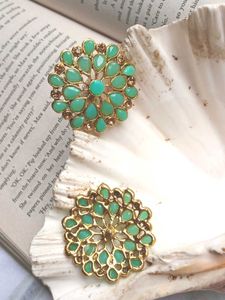 Green Stud Earrings