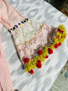 Embroided Dress With Pompom