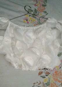 Unique White Embellished Top