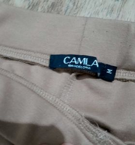 Side Striped Casual Leggings with zip at bottom