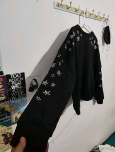 Star Embellished Black Top