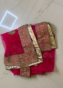 Pink Embroidered Dupatta