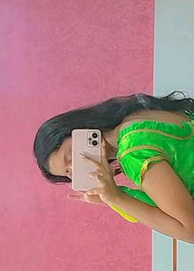 Pure Chiffon Green Heavy Saree