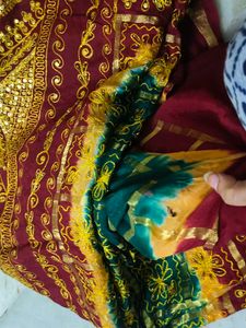 Unique  Embroidered Saree Check All Pic Before Buy