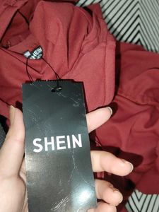 Chic Maroon Ruffle Mini Dress