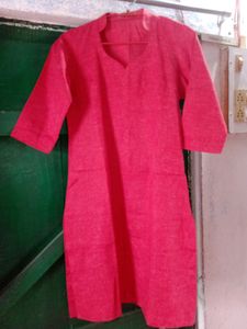 Red Cotton Kurti