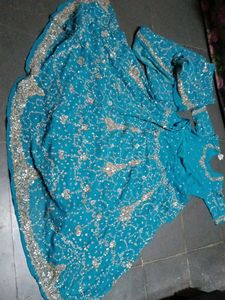 Teal Beaded Indian Dress
