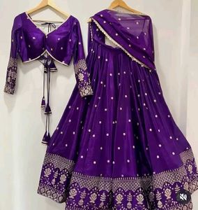 Elegant Purple Lehenga Choli Set
