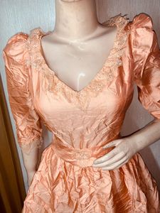 Peach Vintage Style Dress