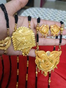 4   Ka Combo 💥🌈Mangal sutra  Gold Plated