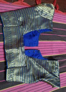 Pink Zari Work Printed Slik Saree With Blouse