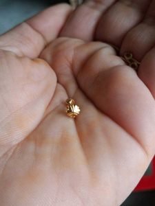 Gold Nose Pin All 3 Side Small Heart Shape